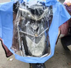 雨航（YUHANG）雨衣雨披單人連體電動(dòng)電瓶摩托車(chē)加大加厚一體成人戶(hù)外雨衣  淺藍 曬單實(shí)拍圖