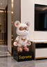 新款酷酷熊客廳電視柜裝飾品落地大擺件網(wǎng)紅暴力熊存錢(qián)罐喬遷送禮 高70熊+座高約90cm【珍珠玫瑰金】【首圖同款】 曬單實(shí)拍圖