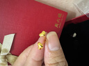 周六福足金999愛(ài)心黃金耳釘女耳飾生日禮物計價(jià)AA096006 約0.85g 一對 曬單實(shí)拍圖