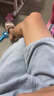 QGF美式牛仔短褲女夏季薄款設計感高腰闊腿褲子寬松休閑百搭五分中褲 淺藍色 M 曬單實(shí)拍圖