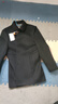恒源祥雙面呢大衣男中年爸爸裝中長(cháng)款羊絨外套男士羊毛呢翻 黑色 XXS 180/碼(建議140-155斤) 曬單實(shí)拍圖