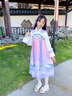 安妮優(yōu)兒（Anneyol）漢服女童秋冬款兒童古裝拜年服冬季國風(fēng)唐裝2025新款女孩古風(fēng)裙子 紫色加絨 130 曬單實(shí)拍圖