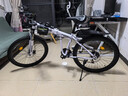 SANGPU折疊自行車(chē)成人山地車(chē)公路學(xué)生男變速賽車(chē)越野單車(chē)通勤城市代步女 旗艦-輻條-白黑【減震+厚輪胎】 26寸21速【適合身高165-180cm】 曬單實(shí)拍圖