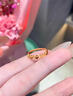 老鳳祥黃金四葉草戒指女足金活口素戒首飾情人節生日禮物送女友老婆媽媽 四葉草戒指 約1.8g 曬單實(shí)拍圖