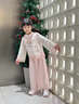 矢颯兒童漢服女童春秋套裝新款新中式兒童古風(fēng)漢服女寶夏季超好看新款 桃梅套裝 100 曬單實(shí)拍圖