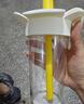 樂(lè )扣樂(lè )扣（LOCK&LOCK）兒童吸管水杯tritan材質(zhì)學(xué)生戶(hù)外便攜手拎果汁奶茶杯子520ml白色 曬單實(shí)拍圖