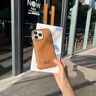 鯨咖適用蘋(píng)果17promax手機殼油蠟皮iPhone17pro新款磁吸按鍵全包防摔保護套ip17Air簡(jiǎn)約商務(wù)高級感奢華 【雅典棕】油蠟紋-邊框按鍵全包 iPhone 17 Pro Max 曬單實(shí)拍圖