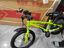 鳳凰（Phoenix）兒童自行車(chē)青少年3-4-6-8-10-12-15歲中大童學(xué)生山地車(chē)腳踏車(chē)單車(chē) 森系綠輻條輪98裝-輔助輪+單支撐 18寸(適合115-135cm) 曬單實(shí)拍圖