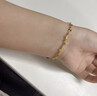 中國黃金（CHINA GOLD）黃金手鏈女款足金幸運四葉草轉運珠手飾新年節生日禮物送女友老婆 四葉草手鏈 約4.1g 曬單實(shí)拍圖