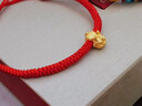 菜百首飾 黃金轉運珠 萌趣可愛(ài)3D麒麟足金轉運珠編織手鏈 HD 黃金轉運珠 約0.7g 曬單實(shí)拍圖