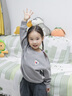 ELLE BABY兒童衛(wèi)衣男女通用透氣小童秋季上衣A類無骨縫卡通插肩袖 灰調(diào) 100 曬單實(shí)拍圖