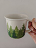 肆月設計感小眾簡(jiǎn)約陶瓷咖啡杯女手繪插畫(huà)綠色森林帶把馬克杯杯子 森林 反口陶瓷咖啡杯-350ml 曬單實(shí)拍圖