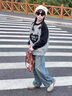 木木屋（mumuwu）品牌童裝女童毛衣秋冬2025新款兒童打底衫保暖中大童針織衫內搭潮 灰色 120 適合110-120cm年齡6-7歲 曬單實(shí)拍圖