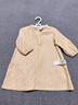 無(wú)印良品（MUJI）嬰童 雙層紗織 立領(lǐng)長(cháng)袖連衣裙女童童裝裙子連身裙25年秋季 暗黃色條紋 80 /48A 曬單實(shí)拍圖