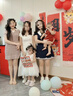 小野七天學(xué)院風(fēng)連衣裙假兩件蝴蝶結小個(gè)子收腰顯瘦A字裙氣質(zhì)甜美蓬蓬短裙 藏青色 M 曬單實(shí)拍圖