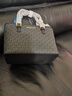 MICHAEL KORS 女士小號單肩手提托特包 送女友情人節禮物 黑色印花35T9GTVT0B BLACK 曬單實(shí)拍圖