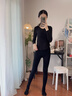 泉碧焱打底褲女秋冬光腿神器加絨加厚裸感可外穿修身顯瘦連褲襪防勾絲襪 黑色薄絨 適合10-20° 均碼 連腳款【建議80-125斤】 曬單實(shí)拍圖