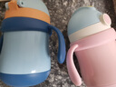 FGA富光兒童保溫杯寶寶幼兒園吸管鴨嘴學(xué)飲杯316L不銹鋼喝水壺杯子粉 曬單實(shí)拍圖
