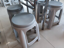 華愷之星塑料凳子 家用加厚防滑板凳圓凳高凳換鞋凳子YK018灰色4把 曬單實拍圖