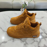 森馬男鞋冬季復古百搭休閑小麥色空軍一號板鞋青少年運動(dòng)厚底高幫潮鞋 磨砂金 41 曬單實(shí)拍圖