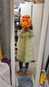 森馬（Semir）森馬羽絨服女冬季長(cháng)款開(kāi)叉連帽90絨子防潑水厚鵝絨服顯瘦保暖外套 杏黃（白鵝絨）30521 S 155/80A 曬單實(shí)拍圖