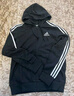 adidas休閑連帽拉鏈夾克外套男裝秋季阿迪達斯官方輕運動(dòng)GK9032   黑色/白   L 曬單實(shí)拍圖