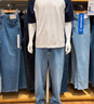 優(yōu)衣庫【驚喜價(jià)】男裝女裝寬松直筒牛仔褲/水洗產(chǎn)品25秋冬479322 479322/63天藍色 30 /165/76A 曬單實(shí)拍圖