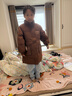 MiniPeace【太陽(yáng)系列】太平鳥(niǎo)女童羽絨服中長(cháng)款冬裝甜美小熊 咖啡色 130 cm 曬單實(shí)拍圖