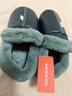 奧康（Aokang）冬季包跟棉拖鞋男士新款包頭大碼防水防滑保暖PU皮棉鞋女秋冬老人 藏青【加絨防濺水】 44-45 【適合43-44碼】 曬單實(shí)拍圖