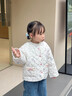 班喜迪女童棉服冬裝2025新款寶寶加絨棉衣冬季棉襖上衣兒童洋氣夾棉外套 米色 90 曬單實(shí)拍圖