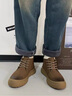 木林森男鞋冬季頭層牛皮雪地靴加絨保暖棉鞋男休閑鞋牛筋底馬丁靴工裝靴 卡其色 加絨  聯(lián)系客服優(yōu)惠 41 曬單實(shí)拍圖