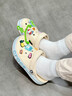 卡駱馳（CROCS）洞洞鞋貝雅卡駱班輕便耐磨一腳蹬休閑鞋|205089 冬日白/彩色-1LI 39 (240mm) 曬單實(shí)拍圖