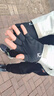 瑞萊奧手套女冬季保暖半指戶(hù)外騎行防寒辦公打字寫(xiě)字漏手指騎車(chē)防凍手套 黑色-半指 曬單實(shí)拍圖