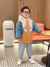 木木屋（mumuwu）品牌童裝兒童棉服冬季男童外套加絨保暖寶寶棉衣卡通可愛(ài)嬰兒棉襖 橘色 90 適合80-90年齡1-2歲左右 曬單實(shí)拍圖