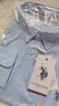 U.S. POLO ASSN.襯衫男春秋長(cháng)袖白色休閑工裝外套高端免燙抗皺寬松藍色男士襯衣 曬單實(shí)拍圖