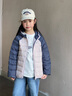 Skechers斯凱奇兒童羽絨服男童女童外套保暖中大童秋冬裝P425K050 云霧紫/02PM 130 cm 曬單實(shí)拍圖