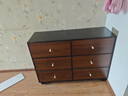 北在北方【包安裝】斗柜餐邊柜置物實(shí)木床尾柜儲物收納柜靠墻一體五斗櫥 黑+胡桃抽屜120-40-90六斗柜 曬單實(shí)拍圖