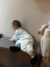 貝肽斯嬰兒睡袋胎脂皮恒溫兒童分腿睡袋嬰幼兒防踢被四季雙層 貝羽藍(lán)M 曬單實(shí)拍圖
