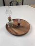 滿(mǎn)弓德國品質(zhì)木質(zhì)餐盤(pán)黑胡桃木托盤(pán)圓形實(shí)木質(zhì)茶點(diǎn)水果盤(pán)零食瓜子果盤(pán) 黑胡桃整木圓盤(pán) 12cm 曬單實(shí)拍圖
