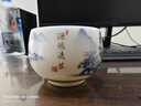 金鑲玉茶杯 功夫茶具品茗杯對杯羊脂玉白陶瓷送禮禮盒高檔 煙汀唱晚 曬單實(shí)拍圖