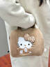 參趣Kitty手提豹紋充電熱水袋冬季捂手便攜暖手暖肚子可愛(ài)暖寶寶女生 咖色KT【細膩絨布材質(zhì)+15min快充】 曬單實(shí)拍圖