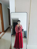 芷蘅間 千燈夜行 唐制漢服女法門(mén)寺外衫一片式齊胸裙新中式敬酒服新娘 紅色外衫一件 預售30天 M 曬單實(shí)拍圖