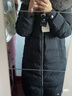 千仞崗秋冬季羽絨服女中長(cháng)款連帽大毛領(lǐng)外套百搭休閑氣質(zhì)大牌保暖防寒服 魔力黑 M (165) 曬單實(shí)拍圖