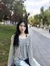 韓系V領(lǐng)條紋防曬罩衫長(zhǎng)袖t恤女夏季穿搭輕薄款寬松百搭慵懶風(fēng)上衣 藍(lán)白條紋 M 曬單實(shí)拍圖