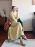 舒芳蝶（shufangdie）黃色針織半身連衣裙子長(zhǎng)裙女2025新款早秋裝溫柔風(fēng)穿搭一整套裝裙 黃色套裝 M 曬單實(shí)拍圖
