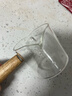 玻璃小奶盅帶刻度帶木手柄奶杯木柄奶盅司濃縮咖啡萃取量杯咖啡杯 雙嘴 曬單實(shí)拍圖