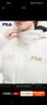 FILA 斐護科技|斐樂(lè )女裝長(cháng)款羽絨服冬季休閑簡(jiǎn)約連帽保暖羽絨外套 云菇白-WT 160/80A/S 曬單實(shí)拍圖