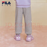 FILA【抗菌】斐樂(lè )兒童童裝褲子2025年秋季新款男女童休閑針織長(cháng)褲 中色花灰-MG 130 曬單實(shí)拍圖