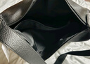 URBAN REVIVO2025秋季新款男褶皺單肩斜挎包UAMB50124+ 黑色 曬單實(shí)拍圖