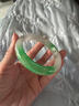 緬甸冰種翡翠手鐲玉手鐲淺綠飄花手鐲飄綠正圈冰糯種玉鐲子女款 57圈口 曬單實(shí)拍圖
